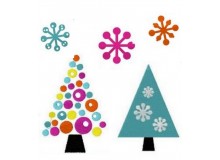 Stickserie - Pingu Party Baum & Schneeflocken